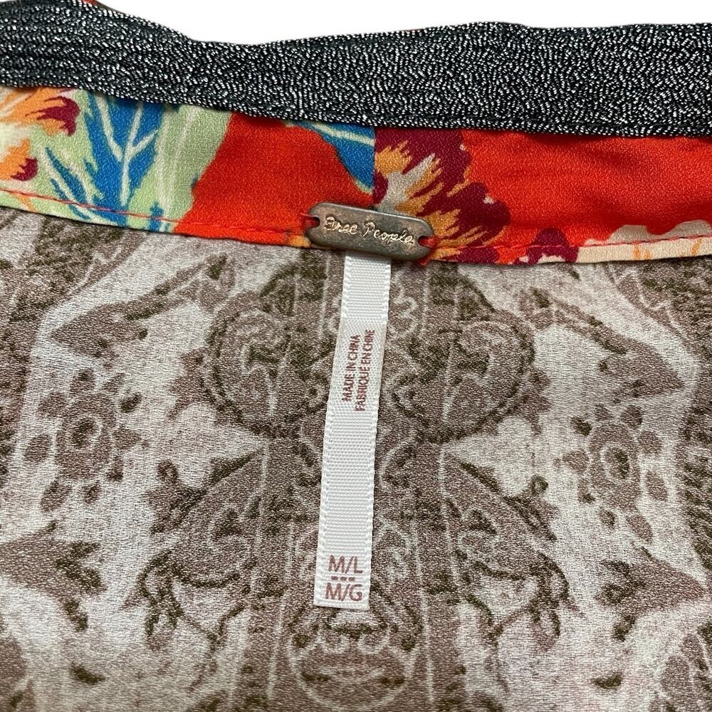 Free People Wildflower Cinched Kimono Jacket Size M/L Boho Indie Eclectic - Picture 10 of 12